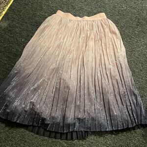 Hayden Pleated Skirt Pink & Purple Ombre Pleated Midi Length Skirt Size Small